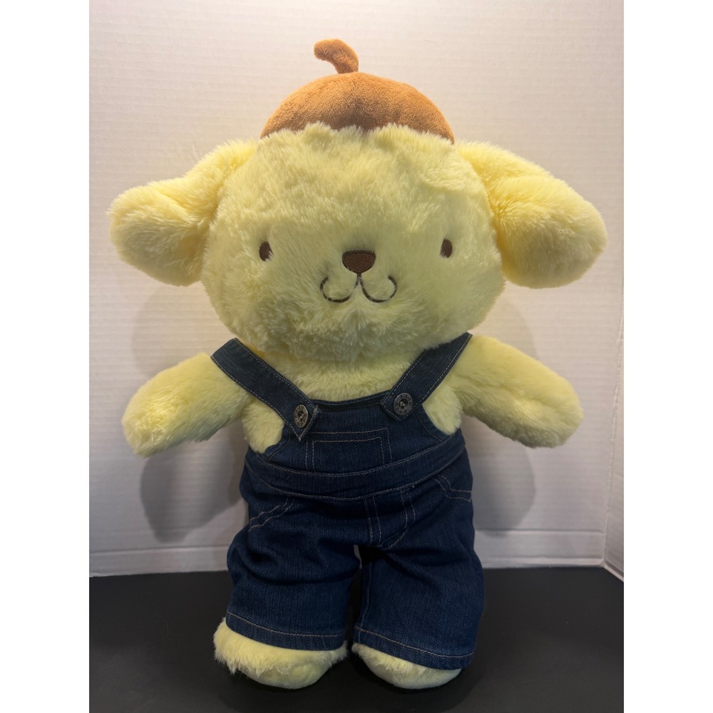 Build-A-Bear Sanrio Pompompurin Plush with Denim Overalls & Boots 16 inch 2024